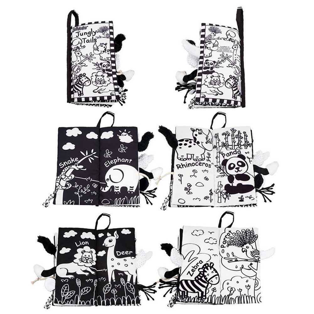 Black and White Soft Cloth Books for Babies Toys Type : Farm Tails|Jungly Tails 