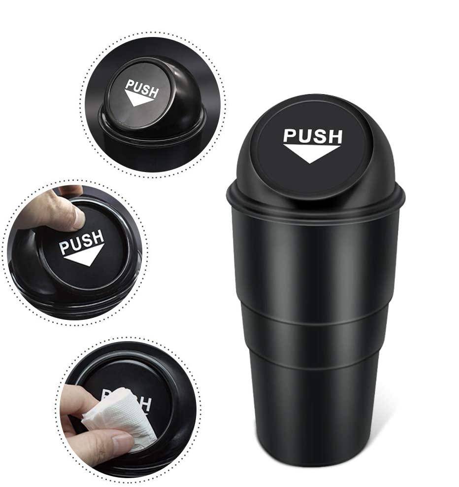Mini Car Trash Bin Car Accessories Color : Black|Red|Blue|Yellow 