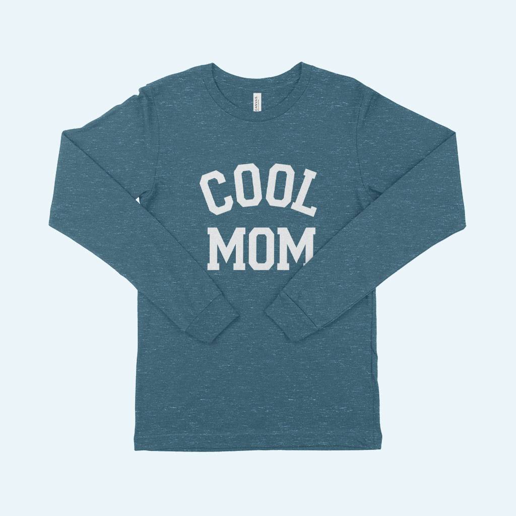 Cool Mom Women's Jersey Long Sleeve T-Shirt Festive Holidays Mother's Day Color : White|Athletic Heather|Heather Forest|Black|Red|Cardinal|True Royal Blue|Heather Deep Teal 